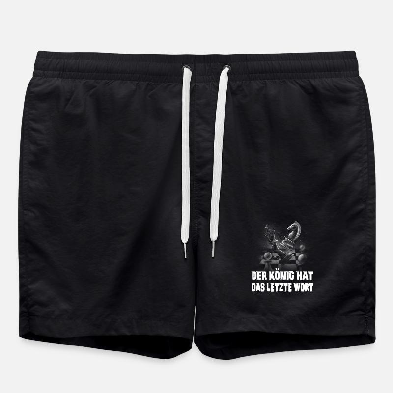 Schach Design - Badeshorts - Schwarz