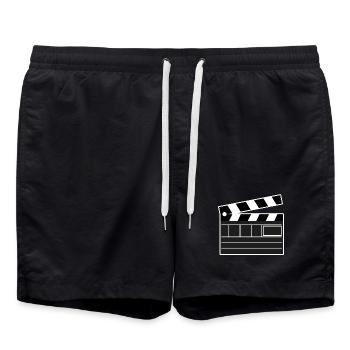 Films Soirée Cinéma Dvd Soirée Film Regarder Cineast - Short de bain - noir - Devant - AI Model Male 185 light (185cm)