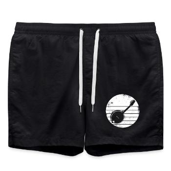 Dessin Banjo - Short de bain - noir - Devant - AI Model Male 185 light (185cm)