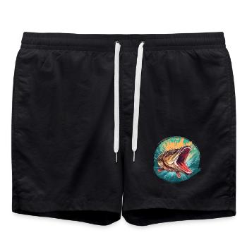 Hecht - Badeshorts - Schwarz - Vorne - AI Model Male 185 light (185cm)
