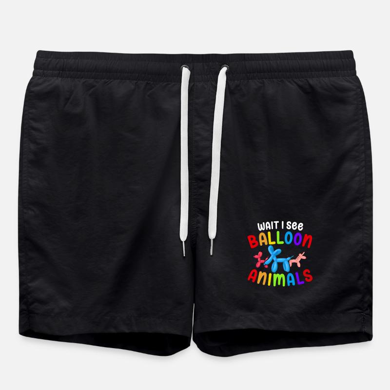 Balloon Twisting Design - Swim Trunks - black