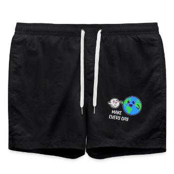 Déclaration de la Terre Mère Environnement respectueux de l’environnement - Short de bain - noir - Devant - AI Model Male 185 light (185cm)