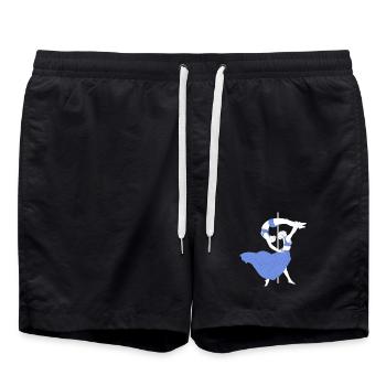 Pole Dance Blue Impression - Short de bain - noir - Devant - AI Model Male 185 light (185cm)