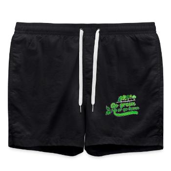 Déclaration Nature Terre Environnement Arbre Conservation de la nature - Short de bain - noir - Devant - AI Model Male 185 light (185cm)