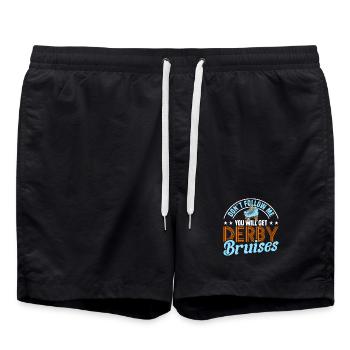 Rollschuh Design - Badeshorts - Schwarz - Vorne - AI Model Male 185 light (185cm)