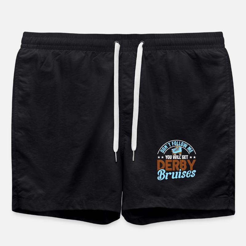 Rollschuh Design - Badeshorts - Schwarz