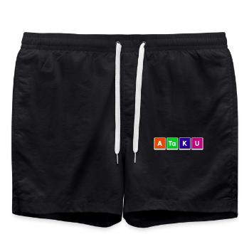 Manga Anime Statement Japanese Comic Animation - Swim Trunks - black - Front - AI Model Male 185 light (185cm)