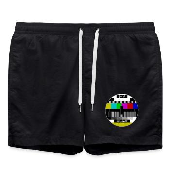 Motif de test arabe - Short de bain - noir - Devant - AI Model Male 185 light (185cm)