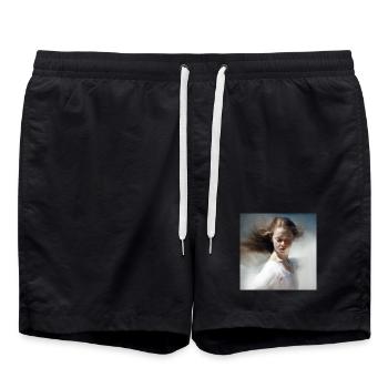 Peinture Femme 01 - Short de bain - noir - Devant - AI Model Male 185 light (185cm)
