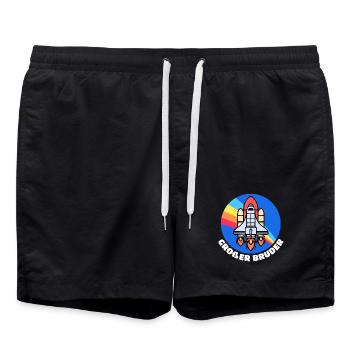 Proud Big Brother Bro Statement Siblings - Swim Trunks - black - Front - AI Model Male 185 light (185cm)