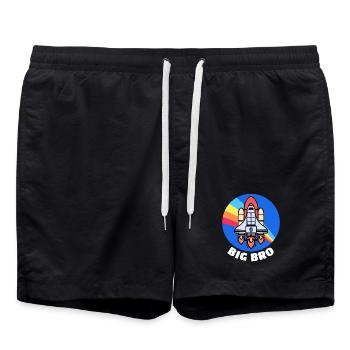 Frère Dire Grand Frère Frères et sœurs Cœur de frère - Short de bain - noir - Devant - AI Model Male 185 light (185cm)