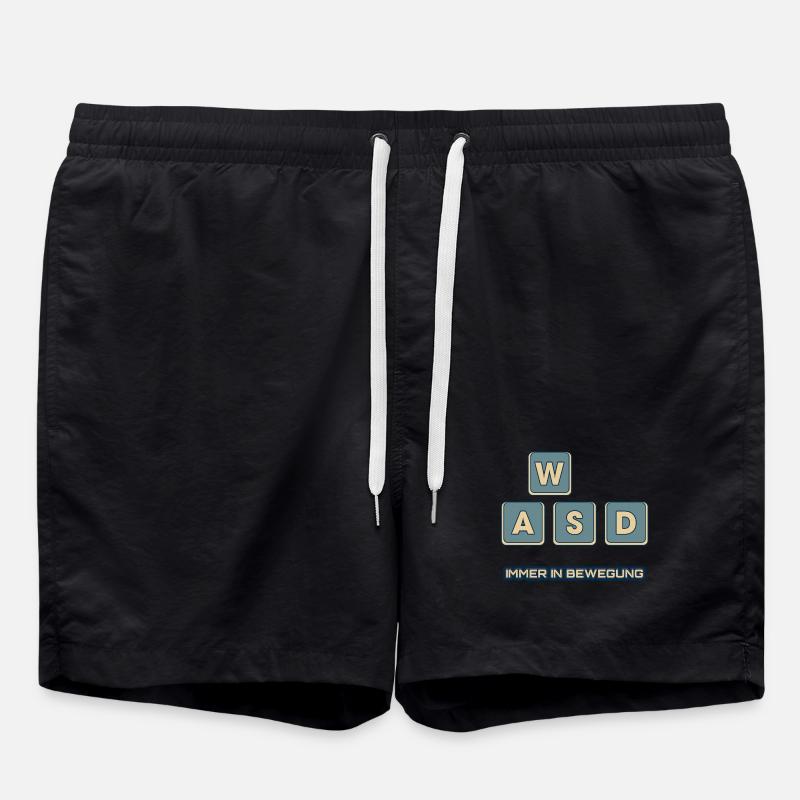 WASD - immer in Bewegung - Badeshorts - Schwarz