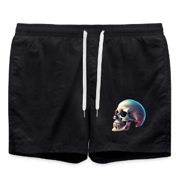 Printflow Skull Halloween - Badeshorts - Schwarz - Vorne - AI Model Male 185 light (185cm)