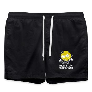 Retirement Statement Leisure Farewell Retiree - Swim Trunks - black - Front - AI Model Male 185 light (185cm)