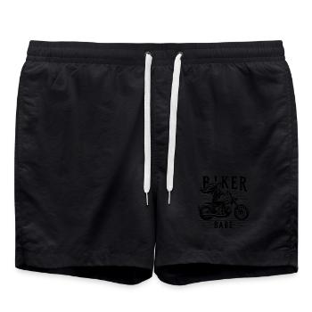 Biker Babe - Badeshorts - Schwarz - Vorne - AI Model Male 185 light (185cm)