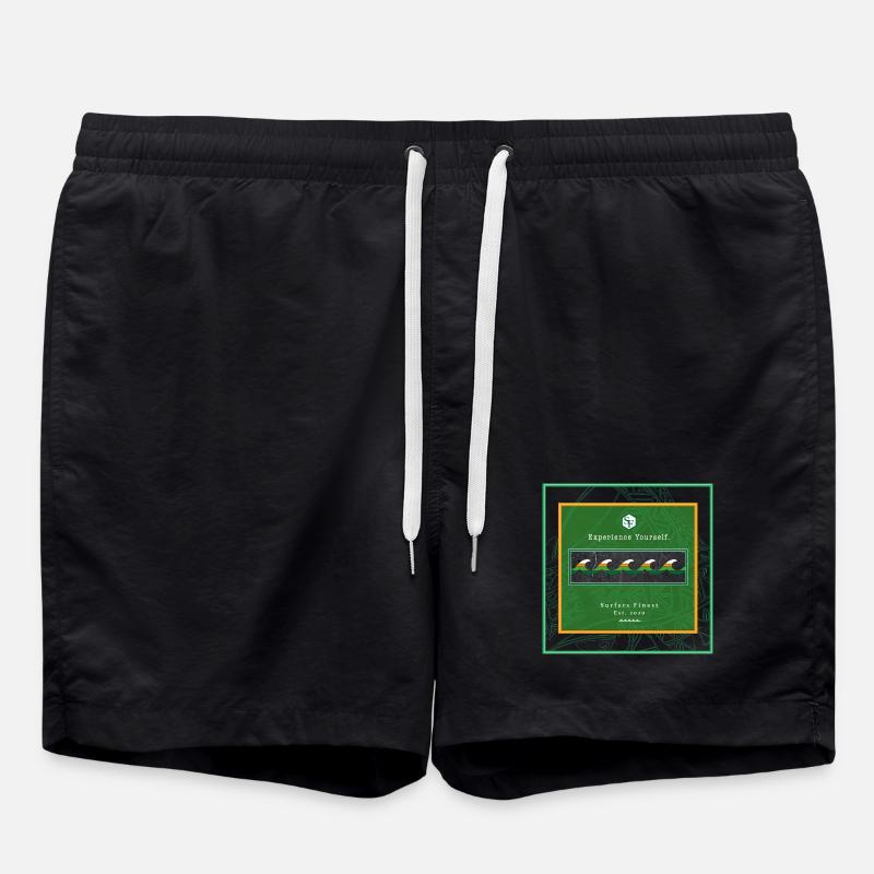 Surf Design Wellen Logo - Badeshorts - Schwarz
