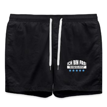 Ruhestand Statement Job Pensionist Rentner Senior - Badeshorts - Schwarz - Vorne - AI Model Male 185 light (185cm)
