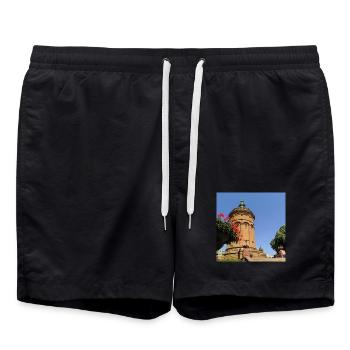 MANNHEIM WATER TOWER - Swim Trunks - black - Front - AI Model Male 185 light (185cm)