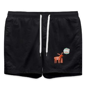 un joyeux Noël - Short de bain - noir - Devant - AI Model Male 185 light (185cm)