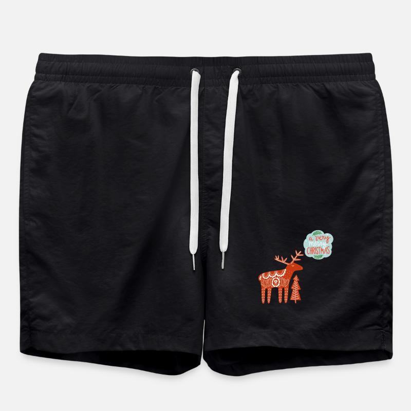 a very merry Christmas - Swim Trunks - black