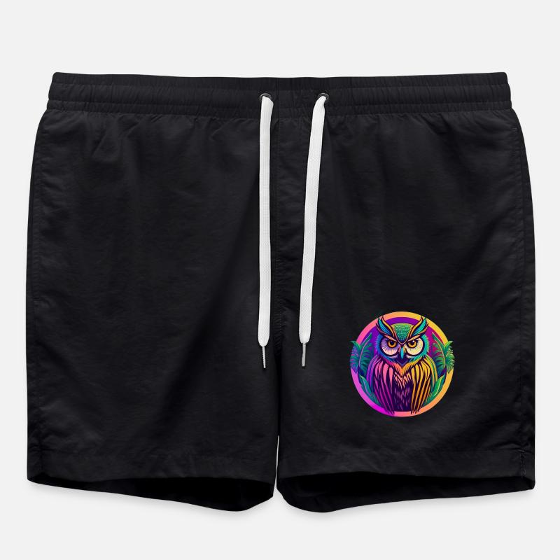 Hibou - Short de bain - noir