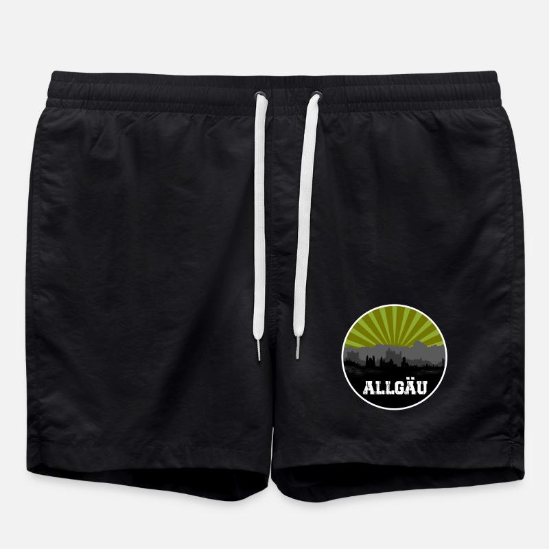 Allgäu Retro Skyline - Short de bain - noir