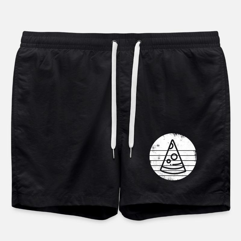 Pizza - Badeshorts - Schwarz