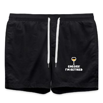 Déclaration d'adieu Pension de retraite pour personnes âgées - Short de bain - noir - Devant - AI Model Male 185 light (185cm)