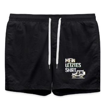 Caravan Camping Chilling Camping Statement Holiday - Swim Trunks - black - Front - AI Model Male 185 light (185cm)