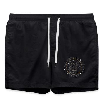 Mystic Moon Siegel Kreis - Badeshorts - Schwarz - Vorne - AI Model Male 185 light (185cm)
