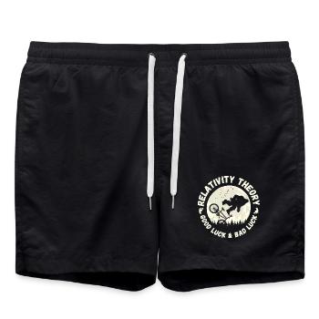 Relativity Theory - Good Luck and Bad Luck - Swim Trunks - black - Front - AI Model Male 185 light (185cm)