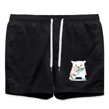 WINTER KINDERKRANKENSCHWESTER Medikamenten SPRITZE - Badeshorts - Schwarz - Vorne - AI Model Male 185 light (185cm)