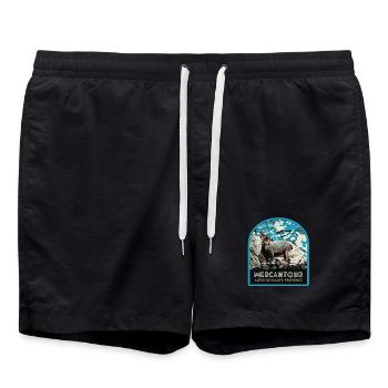 Mercantour Chamois Badge: Alpine Fauna - Swim Trunks - black - Front - AI Model Male 185 light (185cm)