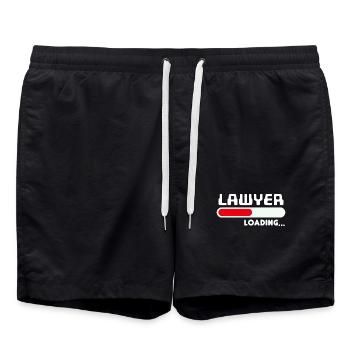 Karriere Statement Erfolg Jurist Beruf Arbeit - Badeshorts - Schwarz - Vorne - AI Model Male 185 light (185cm)