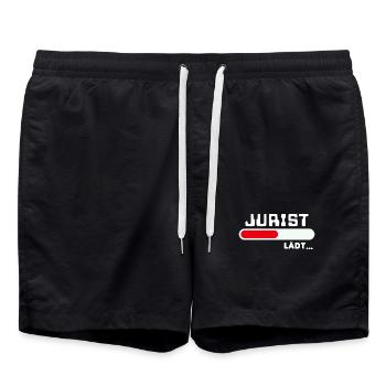 Karriere Jurist Statement Beruf Arbeiter Erfolg - Badeshorts - Schwarz - Vorne - AI Model Male 185 light (185cm)