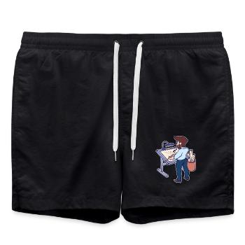 Project Manager Career Work Job Earn Money - Swim Trunks - black - Front - AI Model Male 185 light (185cm)