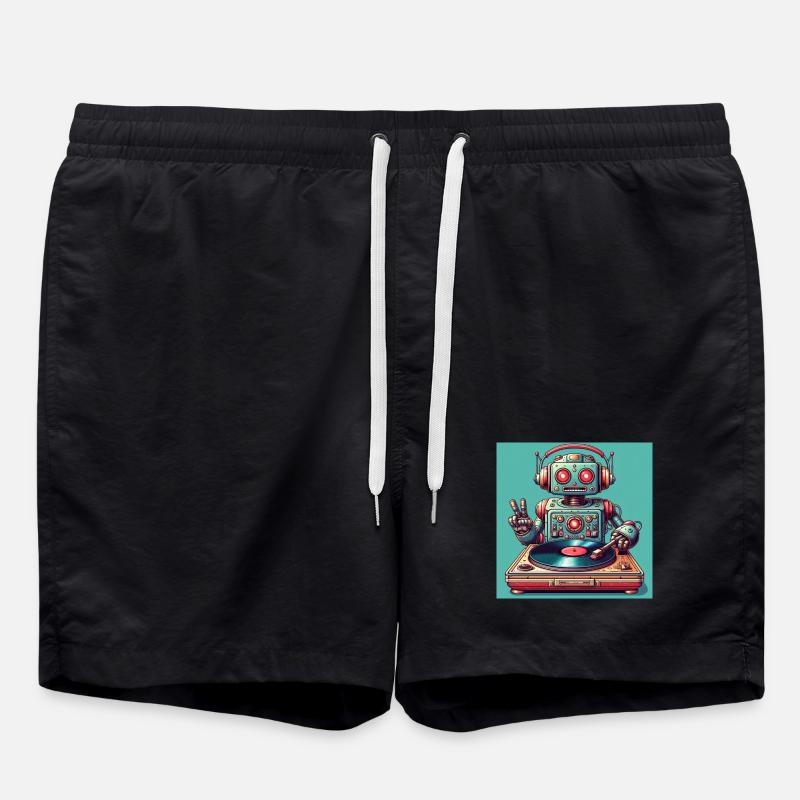 Robotic Vinyl Turntable - Swim Trunks - black