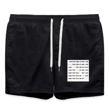 I AM THE CEO OF MY LIFE - Badeshorts - Schwarz - Vorne - AI Model Male 185 light (185cm)