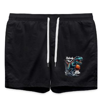 Cadeau de dinosaure T-Rex de basket-ball - Short de bain - noir - Devant - AI Model Male 185 light (185cm)