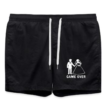 Jeu des jeunes mariés sur le mariage - Short de bain - noir - Devant - AI Model Male 185 light (185cm)