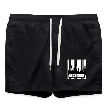 Architekt Spruch Arbeit Karriere Job Vorgesetzter - Badeshorts - Schwarz - Vorne - AI Model Male 185 light (185cm)