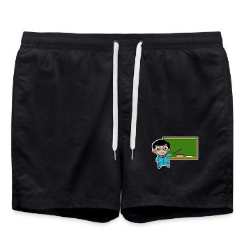 Lehrer Job Angestellter Erfolg Vorgesetzter Arbeit - Badeshorts - Schwarz - Vorne - AI Model Male 185 light (185cm)