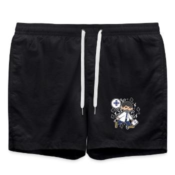 Doktor Beruf Job Vorgesetzter Karriere Erfolg - Badeshorts - Schwarz - Vorne - AI Model Male 185 light (185cm)