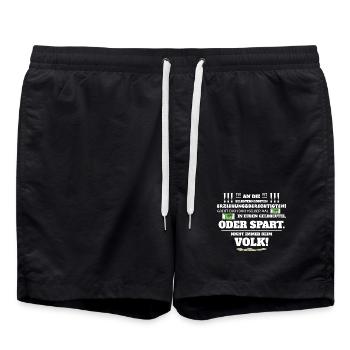 Pas toujours par les gens - Short de bain - noir - Devant - AI Model Male 185 light (185cm)