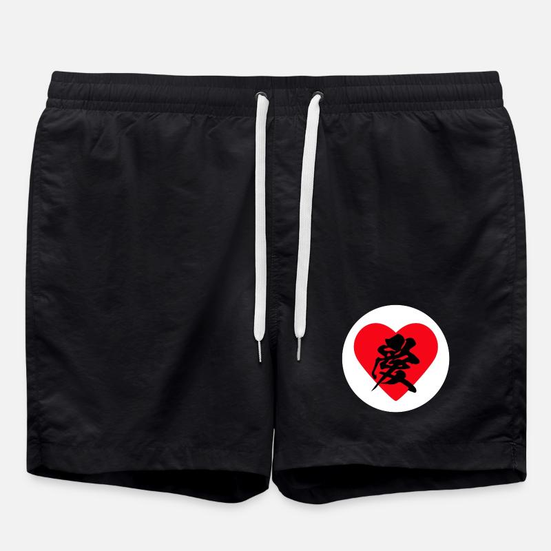 LOVE - KANJI japonais - Short de bain - noir