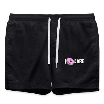 Je ne me soucie pas de Donut Attitude de déclaration drôle - Short de bain - noir - Devant - AI Model Male 185 light (185cm)