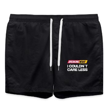 I don't care about the statement funny indifferent - Swim Trunks - black - Front - AI Model Male 185 light (185cm)