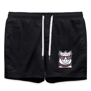 Lama cool - Short de bain - noir - Devant - AI Model Male 185 light (185cm)