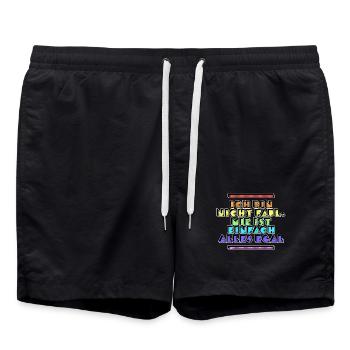 Je ne me soucie pas de la déclaration attitude chill - Short de bain - noir - Devant - AI Model Male 185 light (185cm)