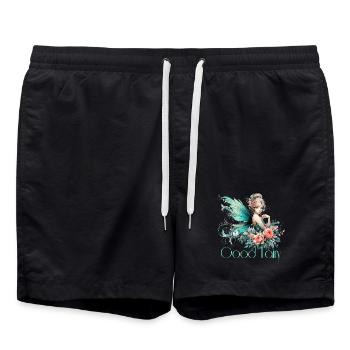 Gute Fee Geschenk - Badeshorts - Schwarz - Vorne - AI Model Male 185 light (185cm)